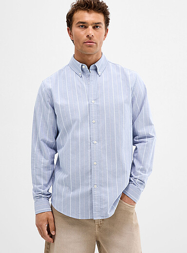 La chemise oxford rayure bicolore <b>Coupe confort</b>