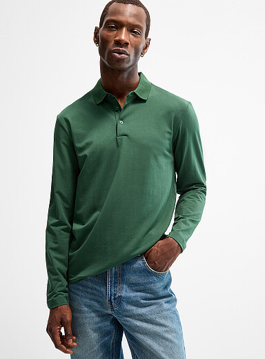 Le polo coton SUPIMA<sup><small>MD</small></sup> manches longues
