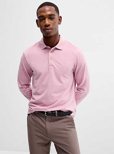 SUPIMA&reg; long-sleeve cotton polo