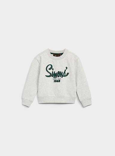 Simons: Le sweat envers molletonn&eacute; broderie 1840 <b>Collection Notre histoire en h&eacute;ritage</b> Enfant - unisexe Gris pour femme