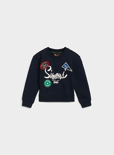 Simons Navy/Midnight Blue 1840 badge fleece-lined sweatshirt <b>Our History, Our Heritage Collection</b> Kids - unisex for women