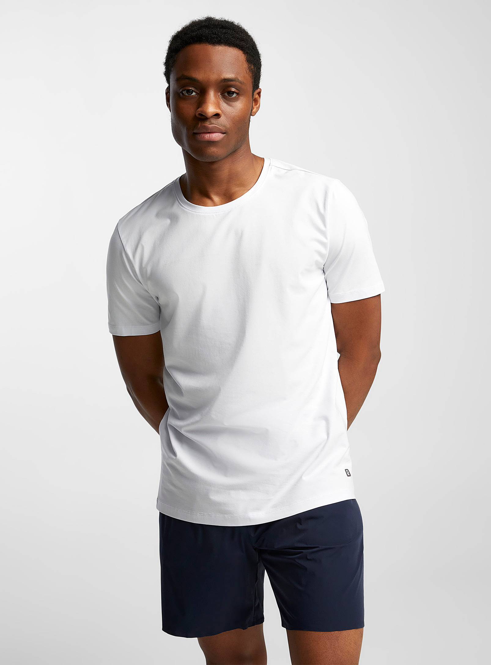 I.fiv5 Cotton-lyocell Stretch Tee In White