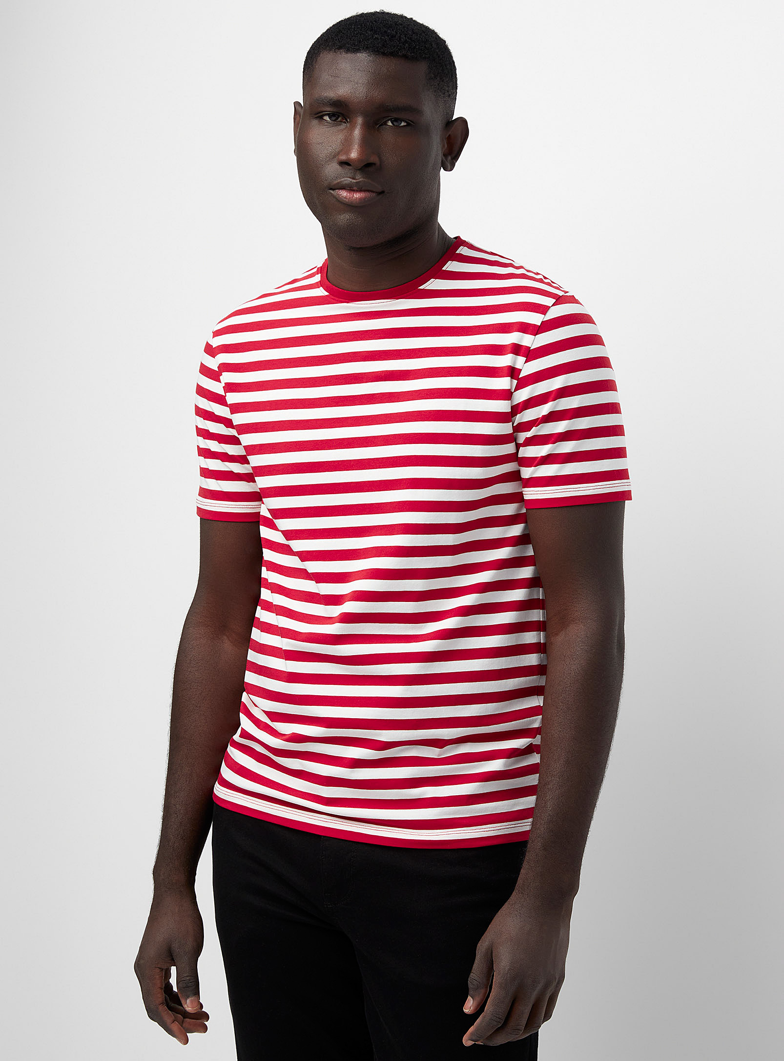 Le 31 Supima Cotton Nautical T-shirt In Red