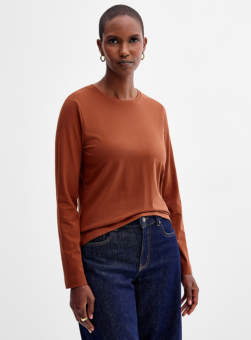 Long-sleeve Supima® cotton T-shirt product image (primary)