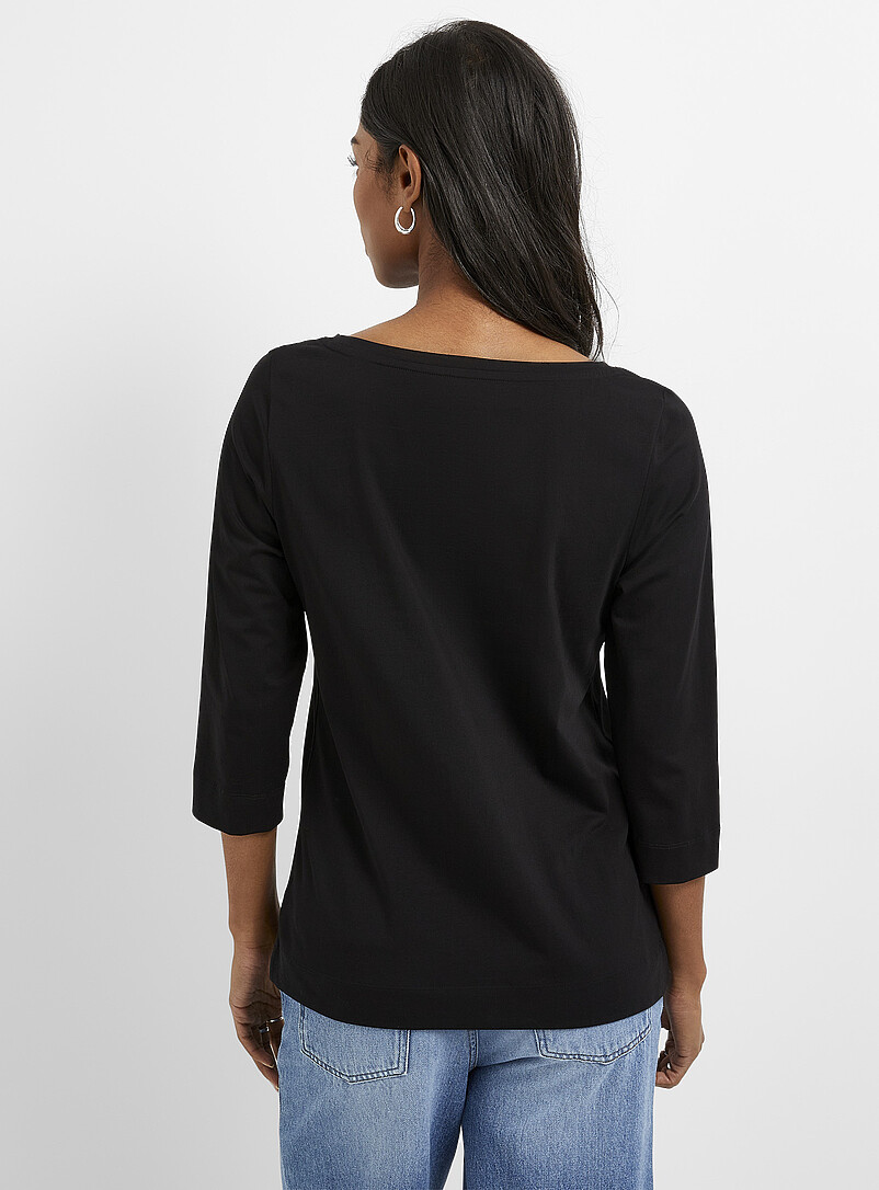 SUPIMA® cotton boat-neck T-shirt product image 2