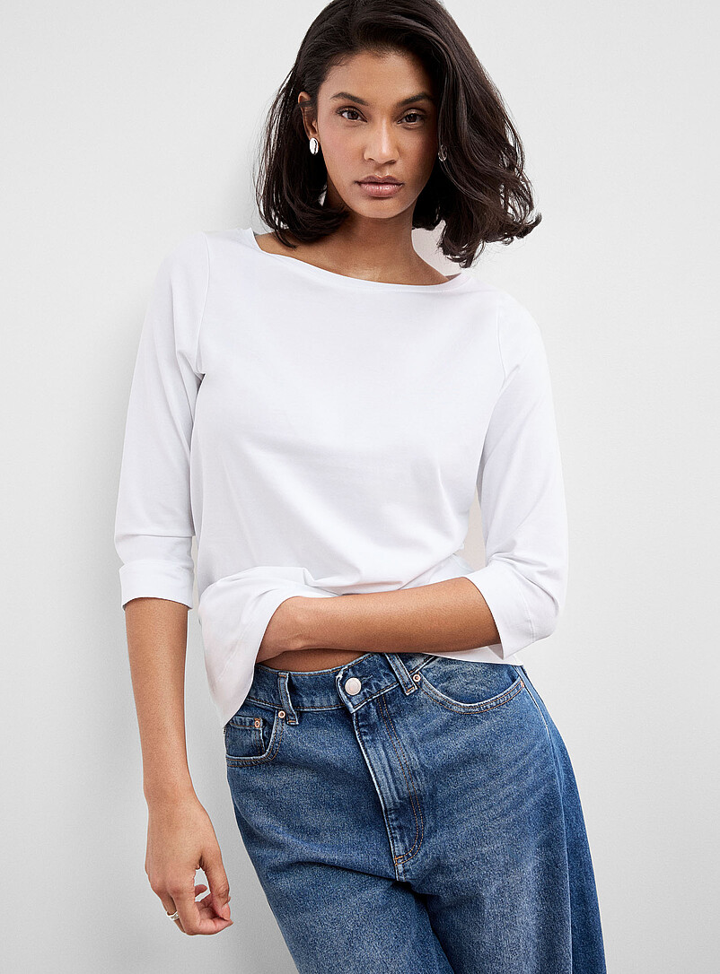 Supima® Cotton Boat-Neck T-Shirt