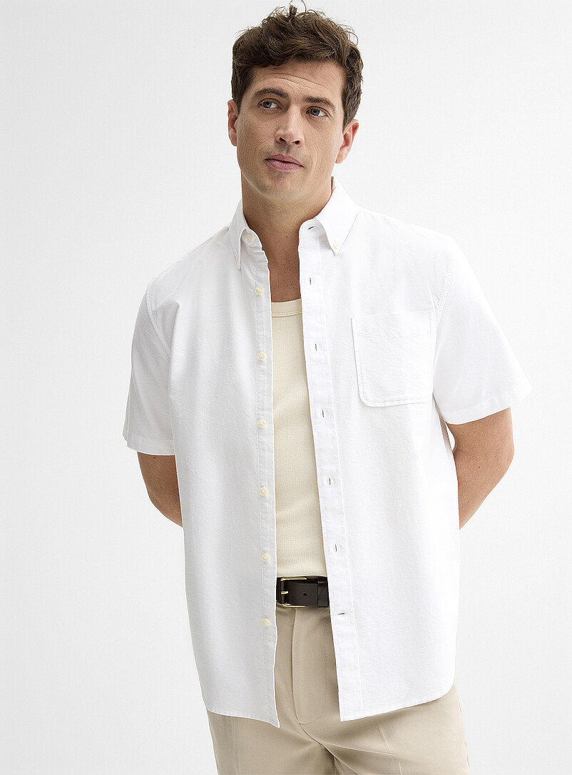 Short-Sleeve Oxford Shirt Comfort Fit
