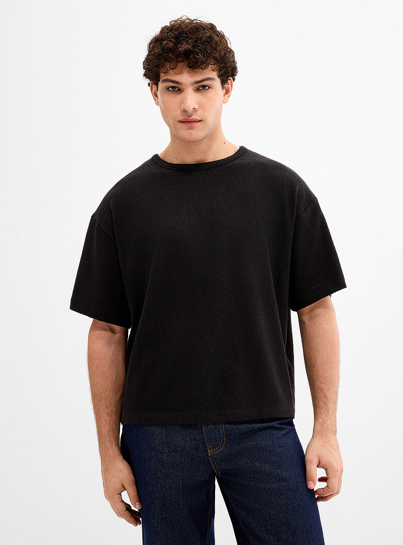 Crepe knit T-shirt Oversized fit product image (primary)