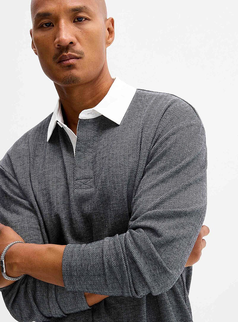 Heritage jacquard rugby polo product image (primary)