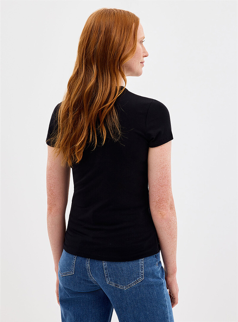 Plain fitted crew-neck T-shirt product image 2