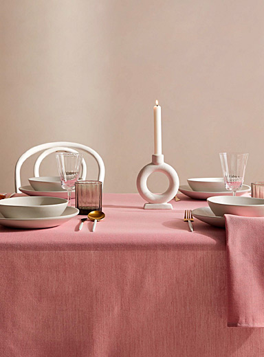 Simons Maison Pink Pink chambray tablecloth