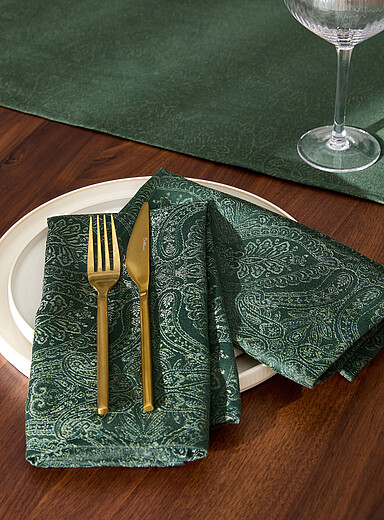 Nature paisley jacquard napkin