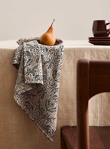 La serviette de table jacquard tapisserie florale