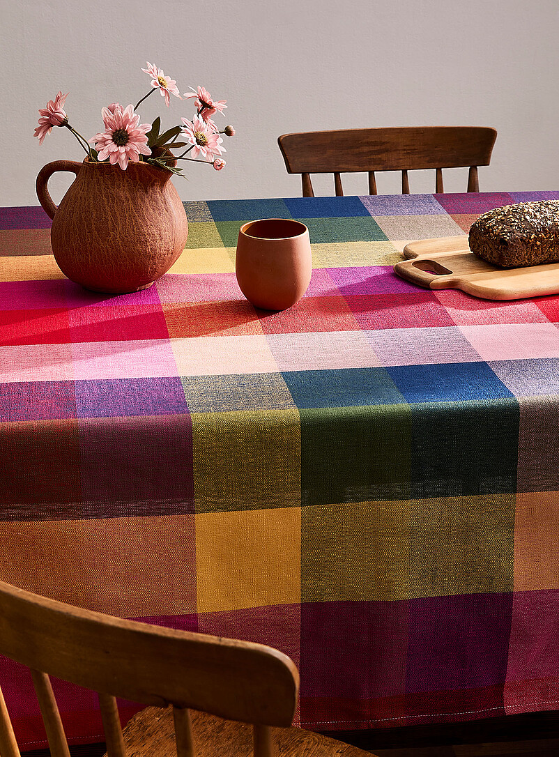 Simons Maison: La nappe carreaux color&eacute;s Carreaux multicolores