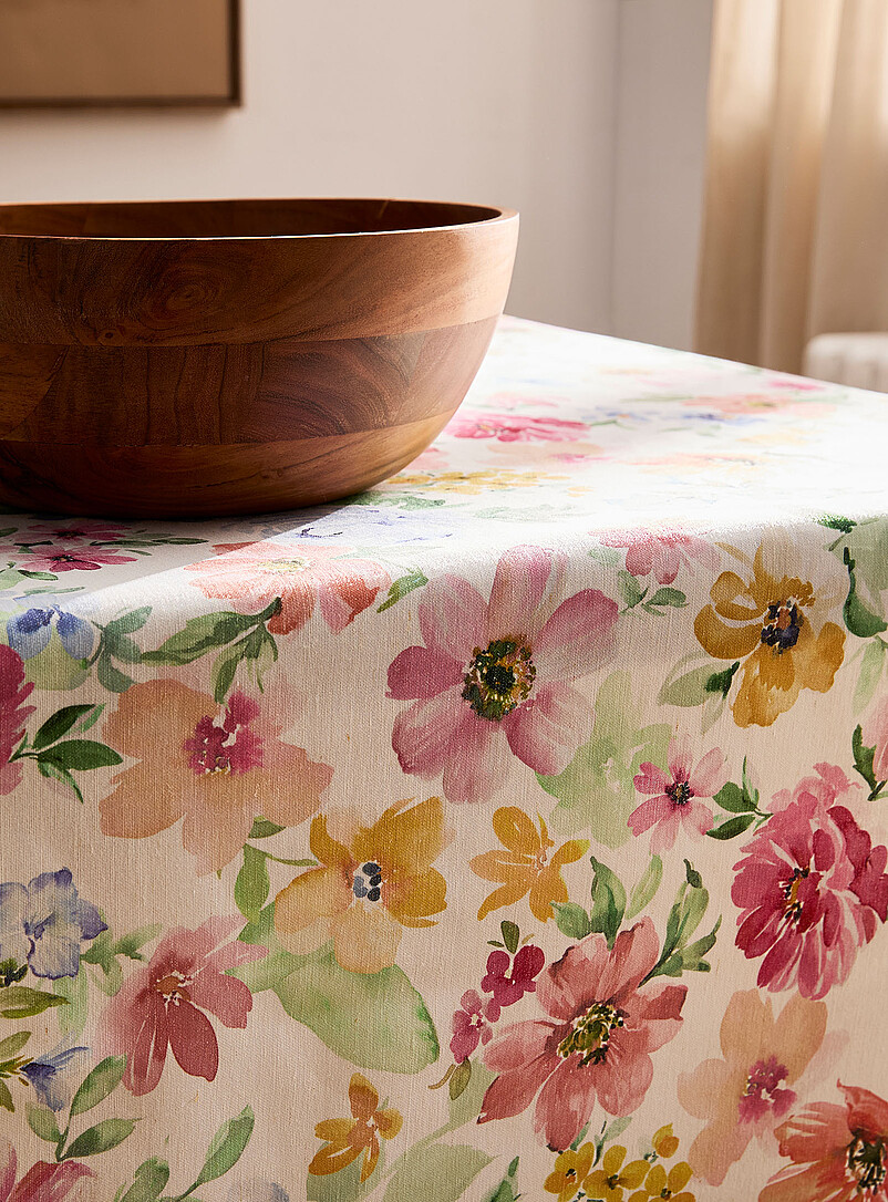 Simons Maison Assorted Bright flower touch of linen tablecloth