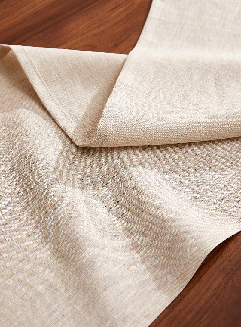 Simons Maison Ivory/Cream Beige Natural pure linen table runner See available sizes