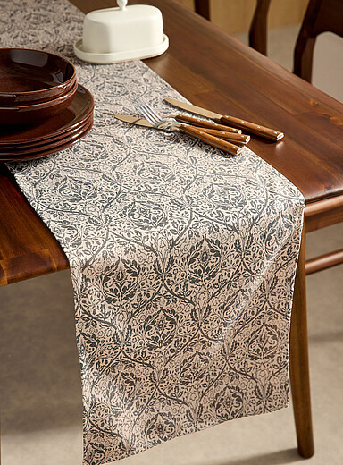 Vintage jacquard table runner 35 x 230 cm
