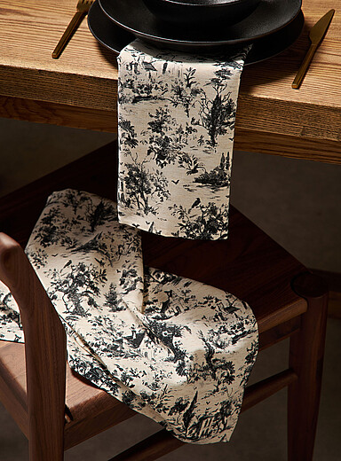 Les serviettes de table frisson gothique touche de lin Ensemble de 2 <b>Collection d'Halloween</b>