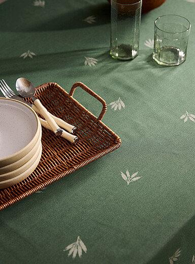 La nappe jacquard cadre oasis
