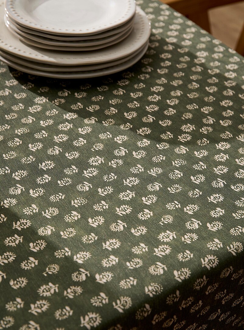 Floral tapestry touch of linen tablecloth product image 2