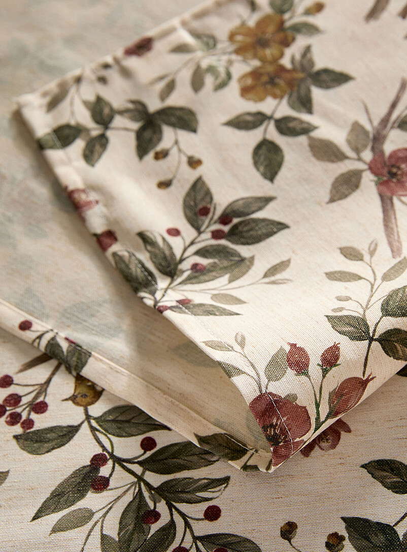 Touch of linen birds in nature tablecloth product image 3