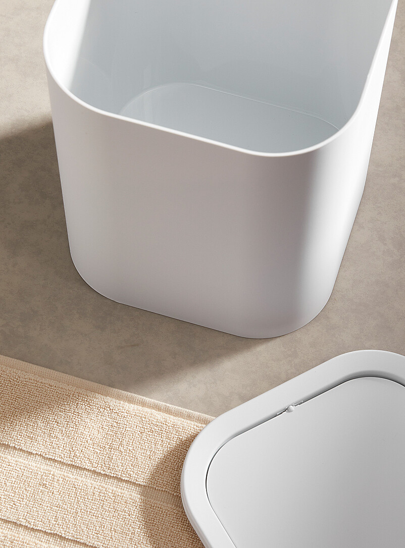 Simons Maison White Small modern wastebasket