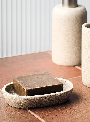 Le porte-savon effet sable