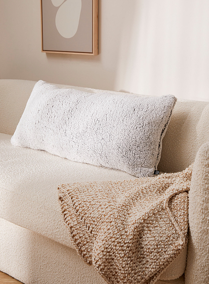 Simons Maison Grey Long heathered plush cushion 41 x 91 cm