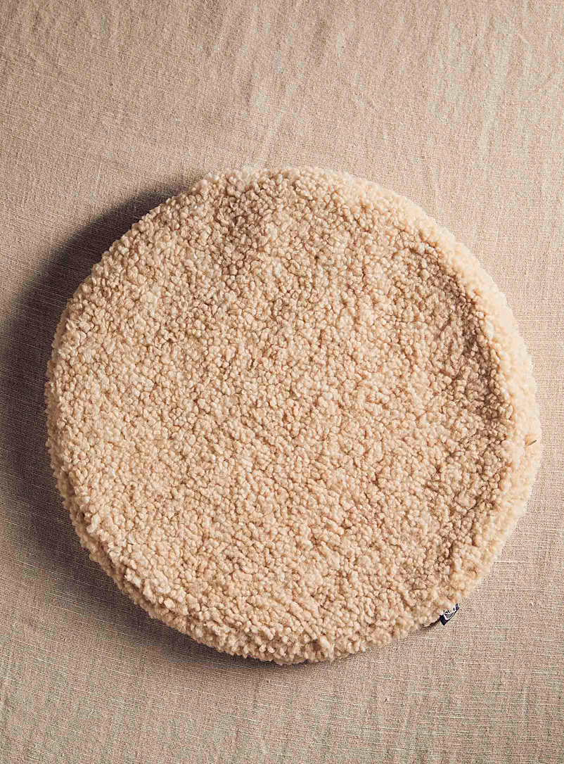 Simons Maison Sand Faux-pashmina chair cushion Diameter: 38 cm