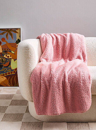 Simons Maison Mint/Pistachio Green Solid high pile fleece throw 130 x 160 cm