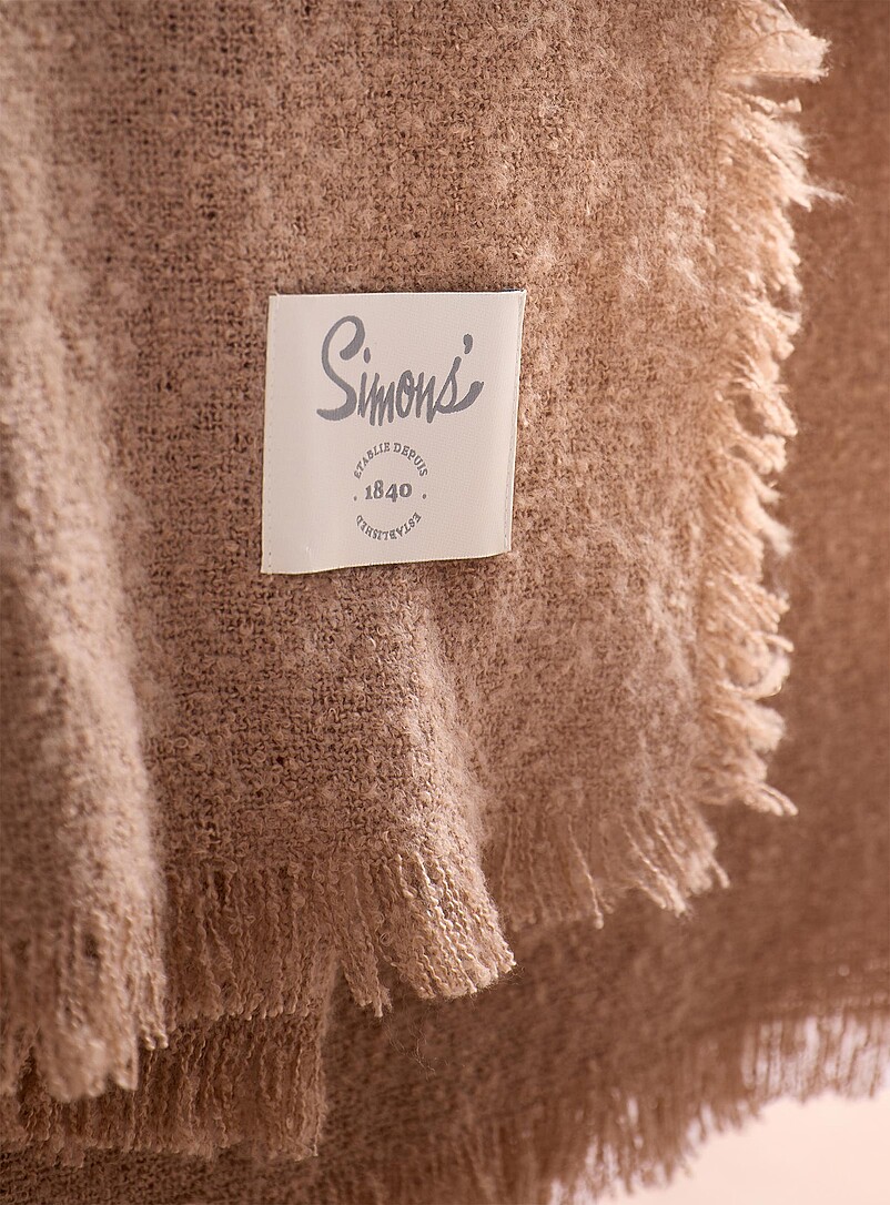 Simons Maison: Le jet&eacute; boucl&eacute; fines franges 130 x 170 cm Vert pistache - Menthe