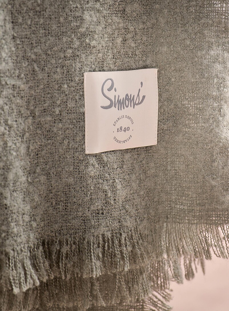 Simons Maison: Le jet&eacute; boucl&eacute; fines franges 130 x 170 cm Vert pistache - Menthe