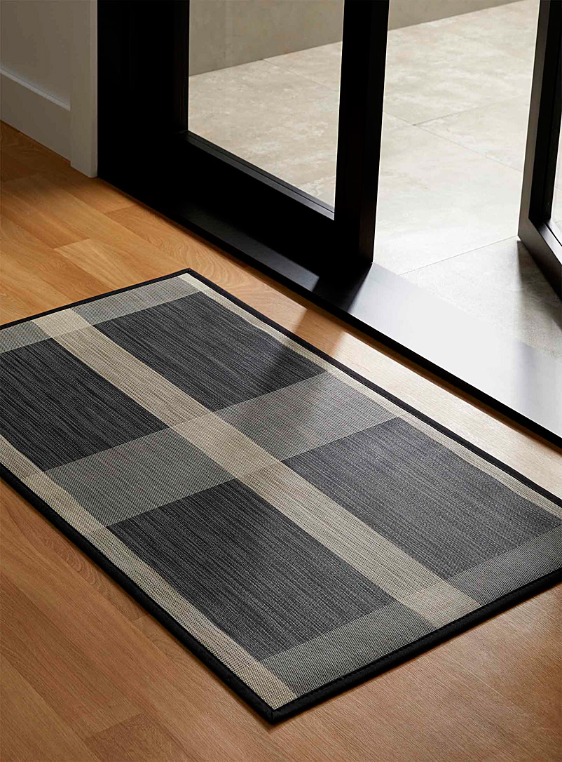 Geo Block Vinyl Floor Mat 70 X 115 Cm, Vinyl Floor Mat For Carpet