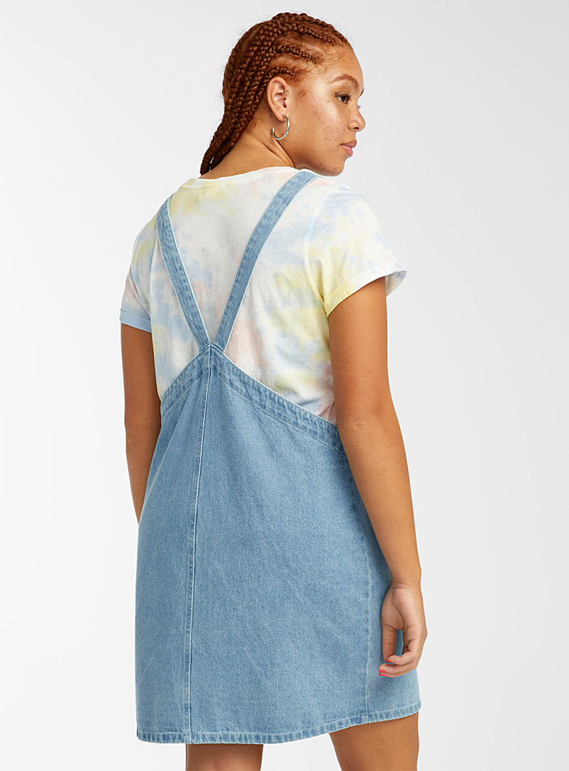 Twik Slate Blue Eco-friendly denim apron dress for women