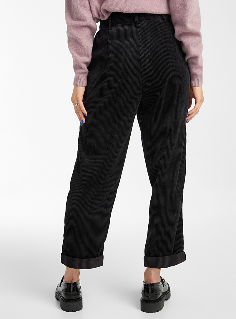 Twik Sand Pleated corduroy pant for women