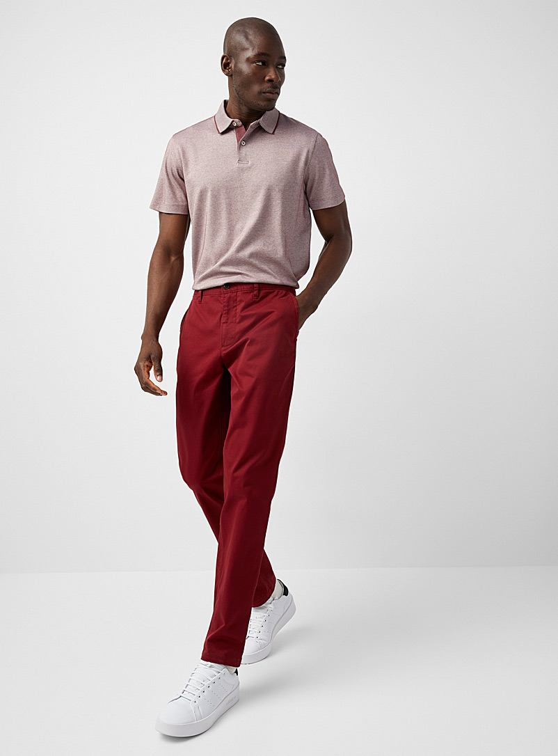 Le 31 Red Stretch organic cotton chinos Stockholm fit - Slim for men