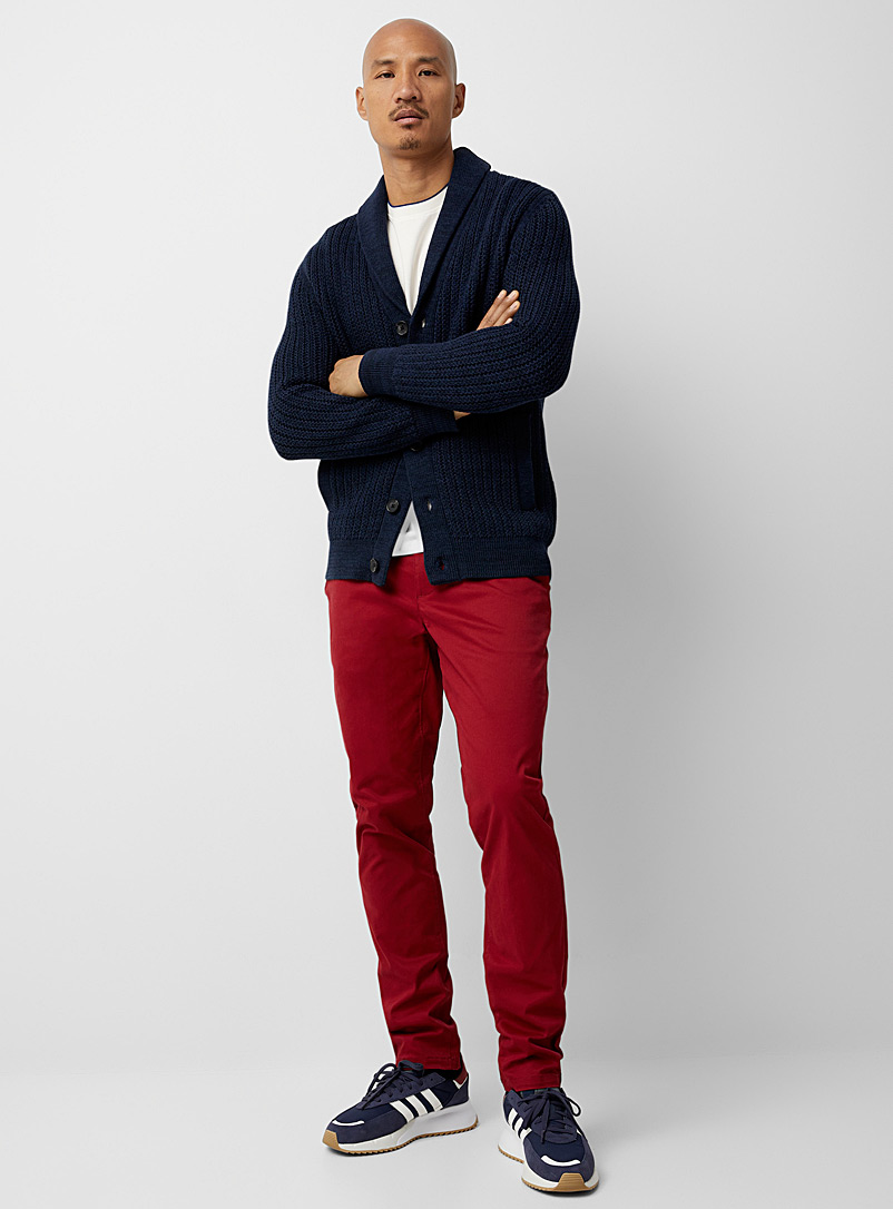 Le 31 Ruby Red Organic stretch cotton chinos Stockholm fit - Slim for men