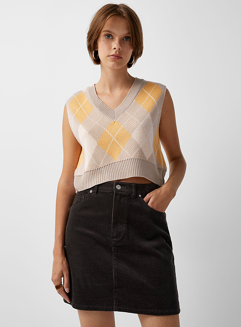 Twik Oxford Organic cotton corduroy miniskirt for women