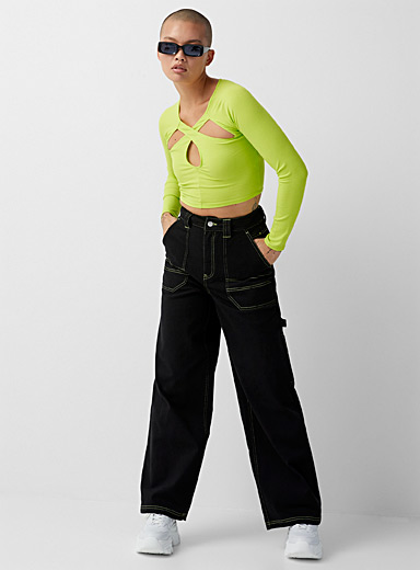 Colourful wide-leg carpenter jean | Twik | Women's Bootcut Jeans Online ...