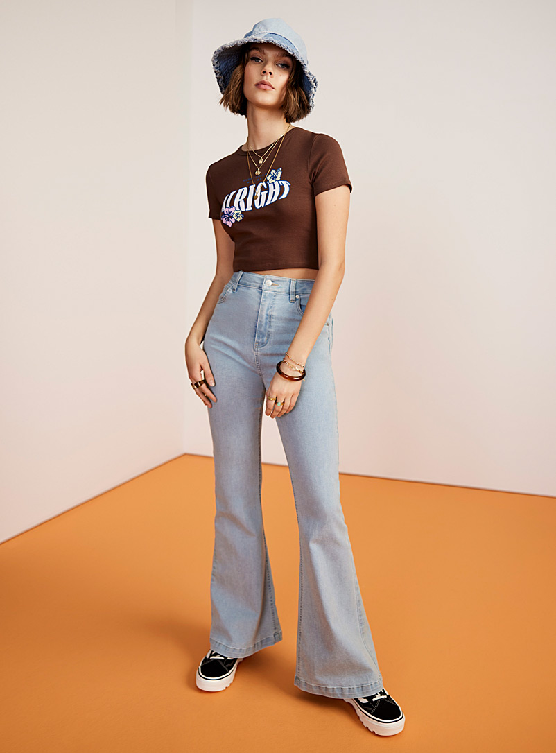 Ultra Flared Leg Blue Jeans Twik Simons Ultra Flared Leg Blue Jeans Twik Simons