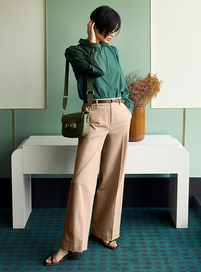 Contemporaine Sand Wide-leg chino pant for women