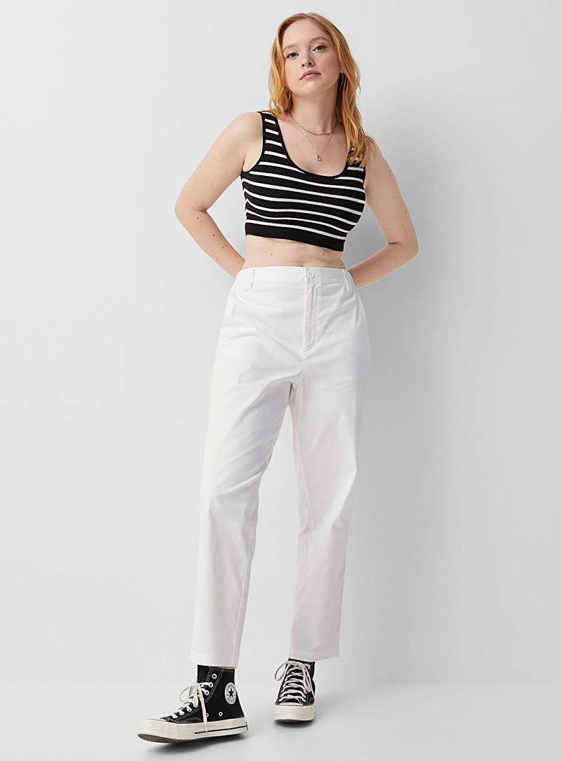 Twik White Stretch chinos for women