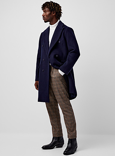 Double-breasted recycled wool overcoat | Le 31 | Shop Men's Overcoats ...