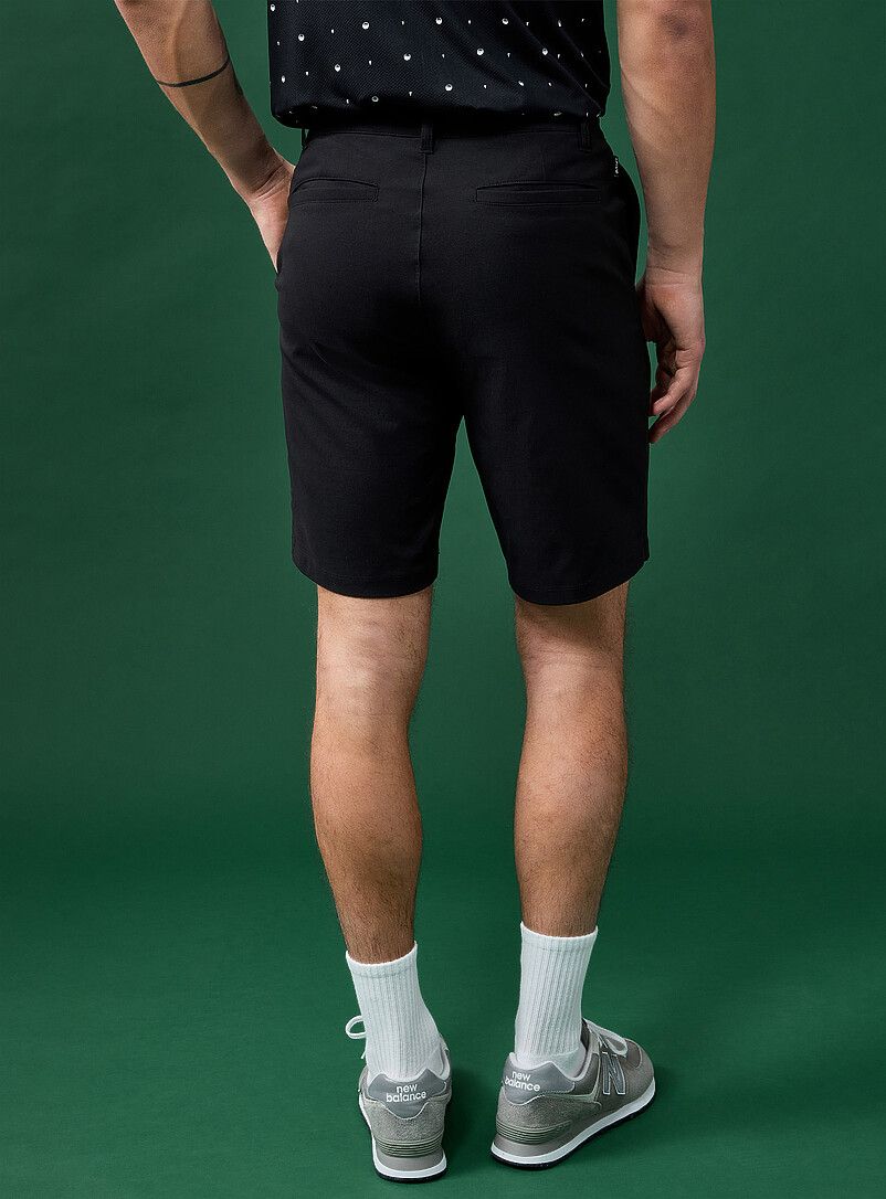 I.FIV5: Le short de golf uni Longueur 9 po Vert fonc&eacute; - Mousse pour homme