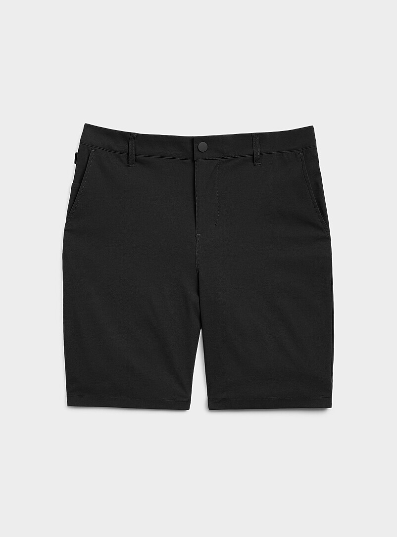 I.FIV5: Le short de golf uni Longueur 9 po Vert fonc&eacute; - Mousse pour homme