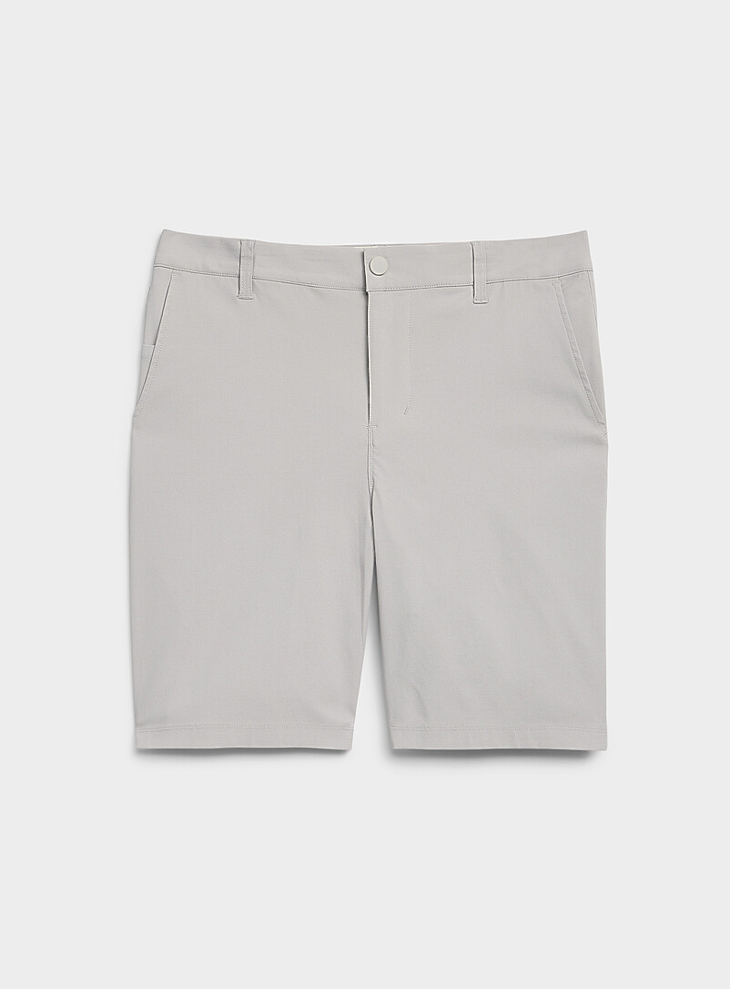 I.FIV5: Le short de golf uni Longueur 9 po Vert fonc&eacute; - Mousse pour homme