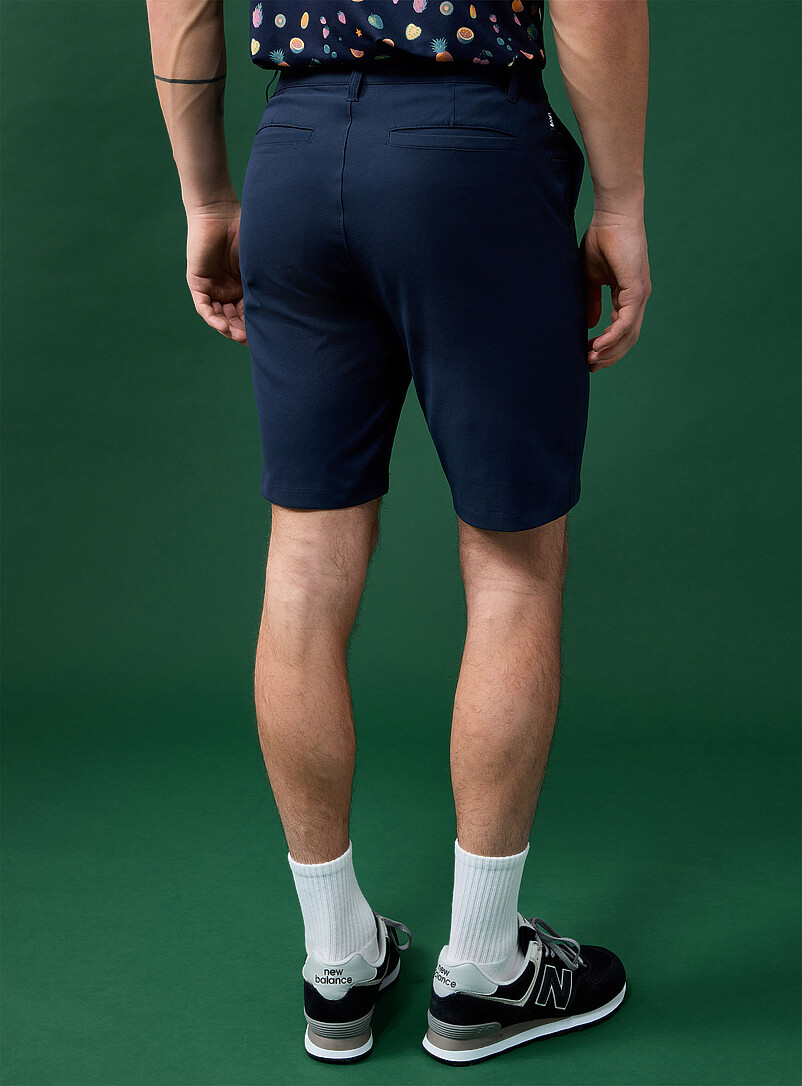I.FIV5: Le short de golf uni Longueur 9 po Vert fonc&eacute; - Mousse pour homme