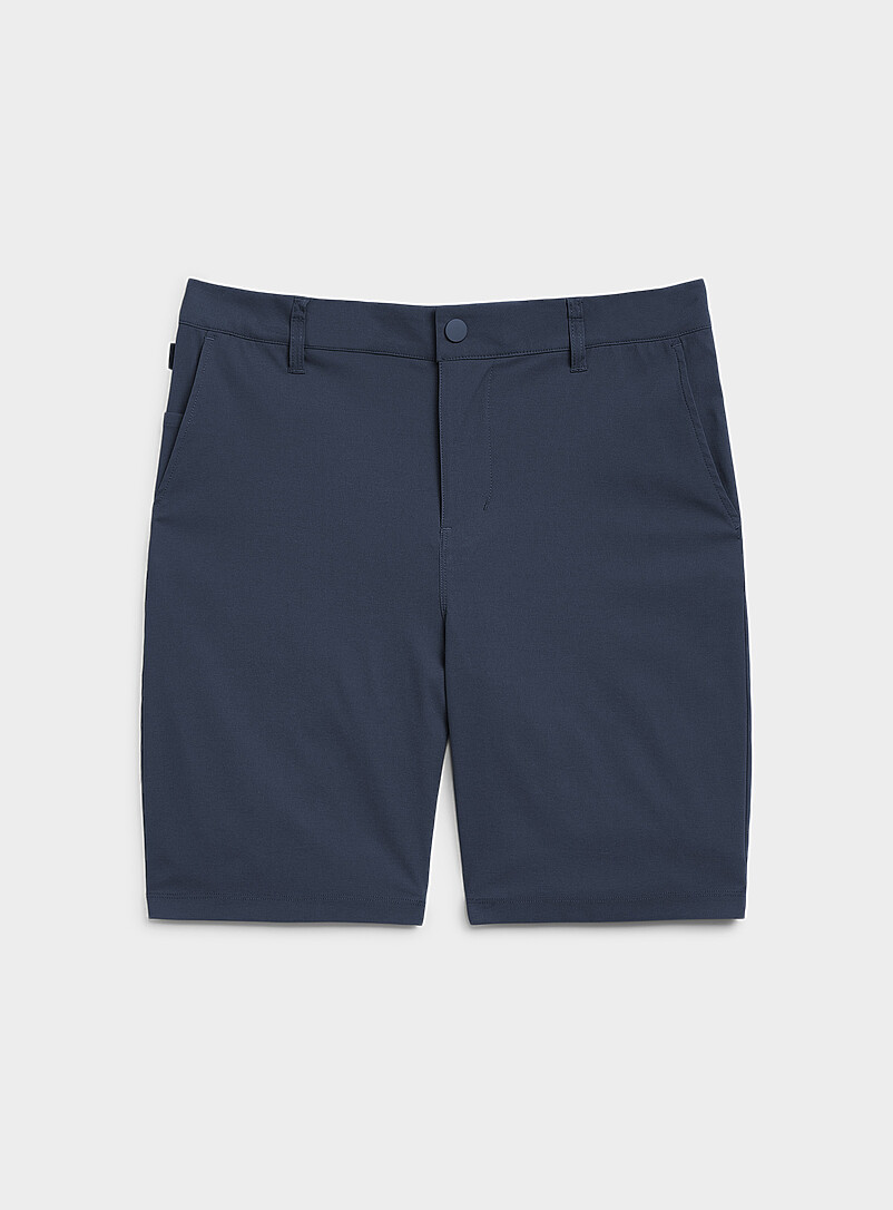 I.FIV5: Le short de golf uni Longueur 9 po Vert fonc&eacute; - Mousse pour homme