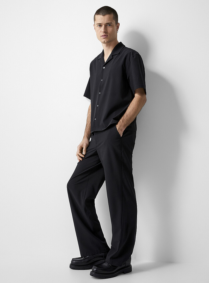 Le 31: La chemise col ouvert moderne <b>Coupe confort</b> Vert fonc&eacute; - Mousse pour homme