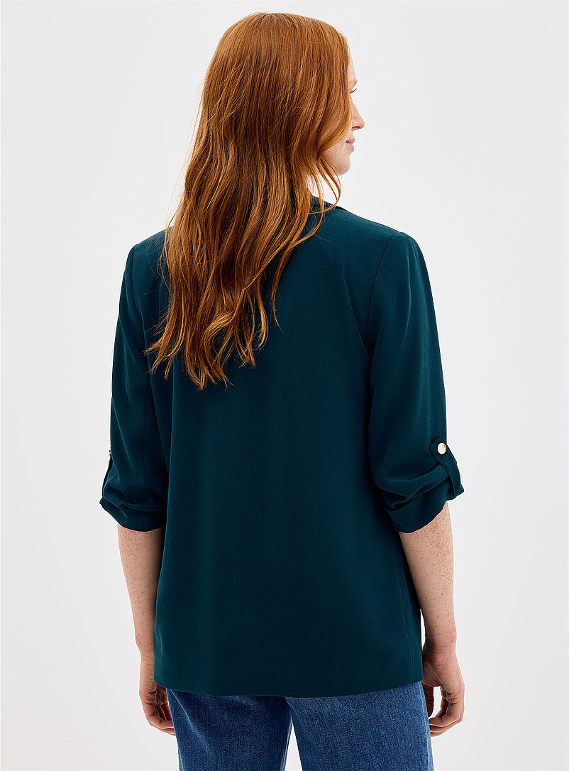 Lightweight crepe open casual blazer | Contemporaine | Women's